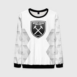 Свитшот мужской West Ham white poly, цвет: 3D-черный