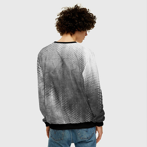 Мужской свитшот Subaru - grey gradient посередине / 3D-Черный – фото 4