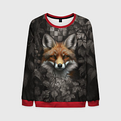 Свитшот мужской Внимательный лис, цвет: 3D-красный