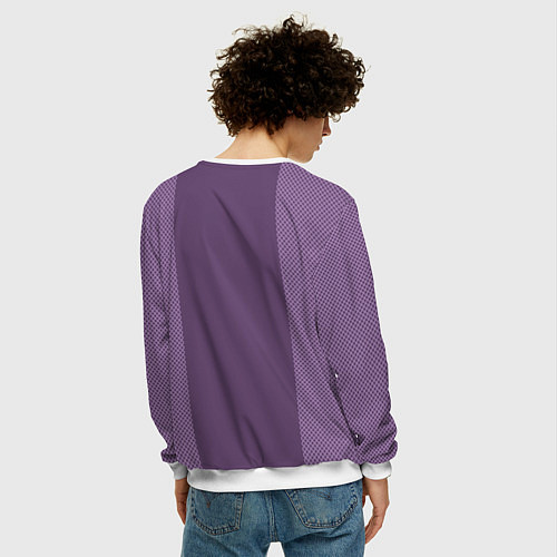 Мужской свитшот Sport фиолетовый / 3D-Белый – фото 4