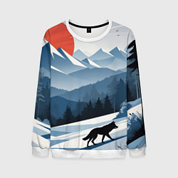 Мужской свитшот Лиса в горах