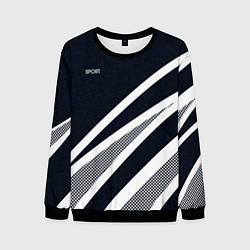 Мужской свитшот Sport тёмно-синий с полосами
