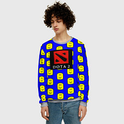 Свитшот мужской Dota smile pattern, цвет: 3D-меланж — фото 2