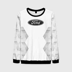 Свитшот мужской Ford white poly, цвет: 3D-черный