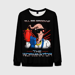Свитшот мужской Jim - worminator, цвет: 3D-черный