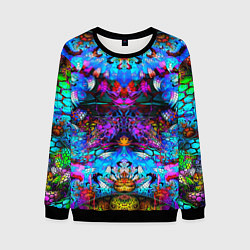 Свитшот мужской Абстракция стекло узор, цвет: 3D-черный