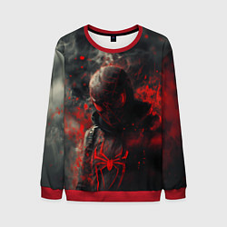 Свитшот мужской Black Spider-man, цвет: 3D-красный