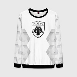 Свитшот мужской AEK Athens white poly, цвет: 3D-черный