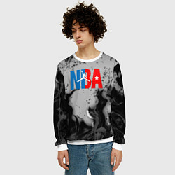 Свитшот мужской NASA неоновый огонь, цвет: 3D-белый — фото 2