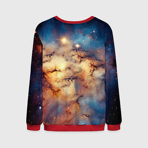 Мужской свитшот Курцхаар и космос / 3D-Красный – фото 2