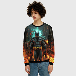 Свитшот мужской Бэтмен эпик, цвет: 3D-черный — фото 2