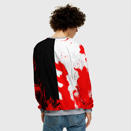 Мужской свитшот Ведьмак огненный / 3D-Меланж – фото 4