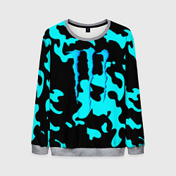 Мужской свитшот Monster energy камуфляж голубой