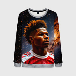 Свитшот мужской Маркус Рашфорд и космос, цвет: 3D-меланж