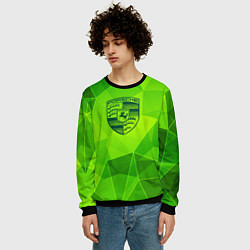 Свитшот мужской Porsche green poly, цвет: 3D-черный — фото 2