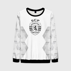 Свитшот мужской Sporting white poly, цвет: 3D-черный