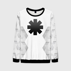 Свитшот мужской Red Hot Chili Peppers white poly, цвет: 3D-черный