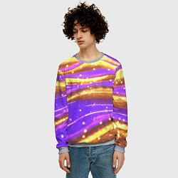 Свитшот мужской Блестящая волнистая текстура, цвет: 3D-меланж — фото 2