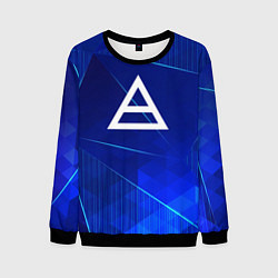 Свитшот мужской Thirty Seconds to Mars blue poly, цвет: 3D-черный