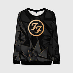Свитшот мужской Foo Fighters golden poly, цвет: 3D-черный