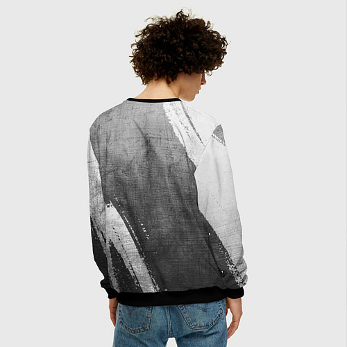 Мужской свитшот Napoli - grey gradient вертикально / 3D-Черный – фото 4