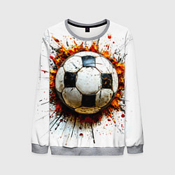Свитшот мужской Футбольный мяч на белом, цвет: 3D-меланж