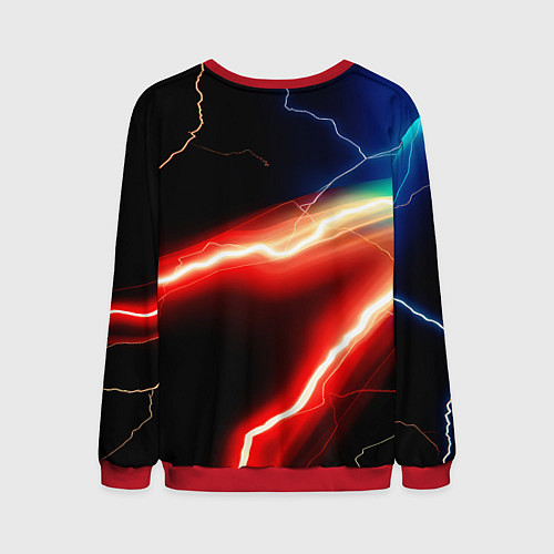 Мужской свитшот Lightning light / 3D-Красный – фото 2