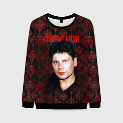 Свитшот мужской Сектор газа красные узоры, цвет: 3D-черный