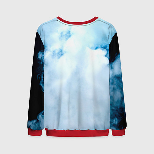 Мужской свитшот Брюс Ли в дыму / 3D-Красный – фото 2