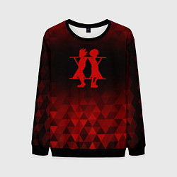 Свитшот мужской Hunter x Hunter red poly, цвет: 3D-черный