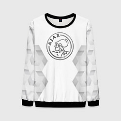 Свитшот мужской Ajax white poly, цвет: 3D-черный