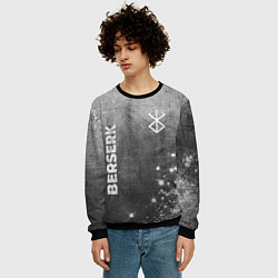 Свитшот мужской Berserk - grey gradient вертикально, цвет: 3D-черный — фото 2