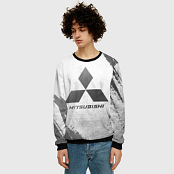 Свитшот мужской Mitsubishi - white gradient, цвет: 3D-черный — фото 2