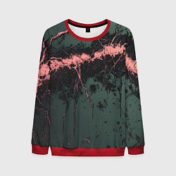 Свитшот мужской Гранж потертая текстура, цвет: 3D-красный