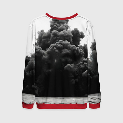 Мужской свитшот Мухаммед Али в черном дыму / 3D-Красный – фото 2