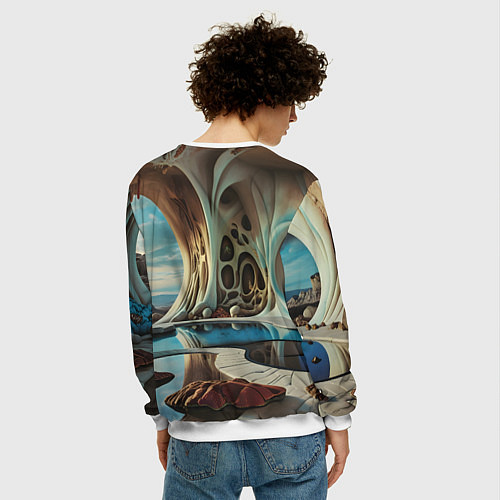 Мужской свитшот Современная пещера / 3D-Белый – фото 4