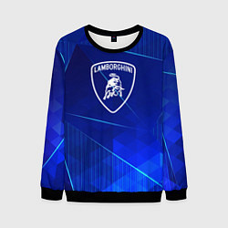 Свитшот мужской Lamborghini blue poly, цвет: 3D-черный