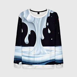 Свитшот мужской Молочная текстура, цвет: 3D-белый