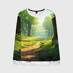 Свитшот мужской Fabulous forest, цвет: 3D-белый