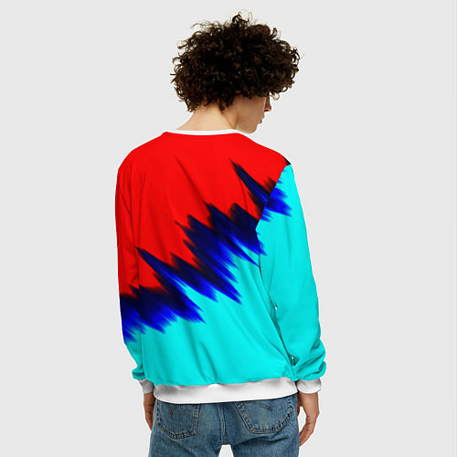 Мужской свитшот Dota краски / 3D-Белый – фото 4