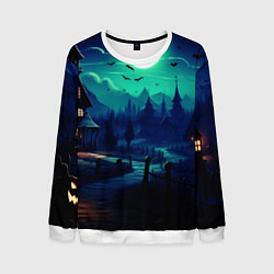 Свитшот мужской Day of the Dead - Хэллоуин, цвет: 3D-белый