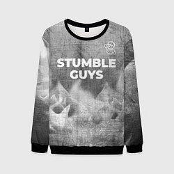 Свитшот мужской Stumble Guys - grey gradient посередине, цвет: 3D-черный
