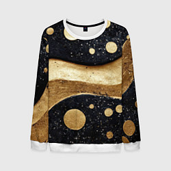 Мужской свитшот Золотая объемная абстракция - текстура