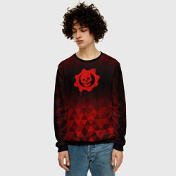 Свитшот мужской Gears of War red poly, цвет: 3D-черный — фото 2