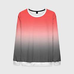Свитшот мужской Бледный красно-серый градиент, цвет: 3D-белый