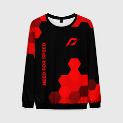 Свитшот мужской Need for Speed - red gradient вертикально, цвет: 3D-черный