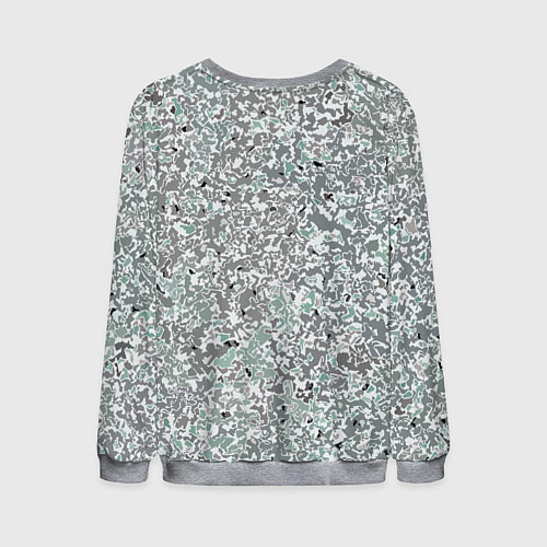 Мужской свитшот Перламутровый серо-голубой паттерн / 3D-Меланж – фото 2