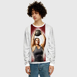 Свитшот мужской Толкательница ядра, цвет: 3D-белый — фото 2