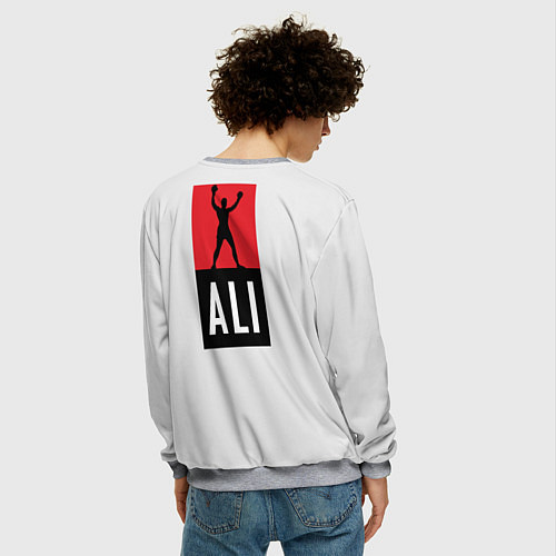 Мужской свитшот Young Muhammad Ali / 3D-Меланж – фото 4