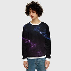 Свитшот мужской Color black blue pink, цвет: 3D-белый — фото 2